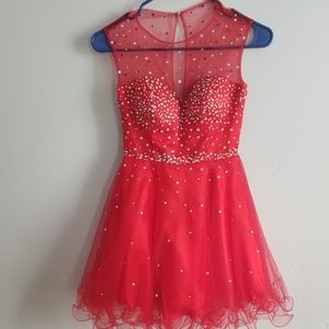 Red boutique formal dress